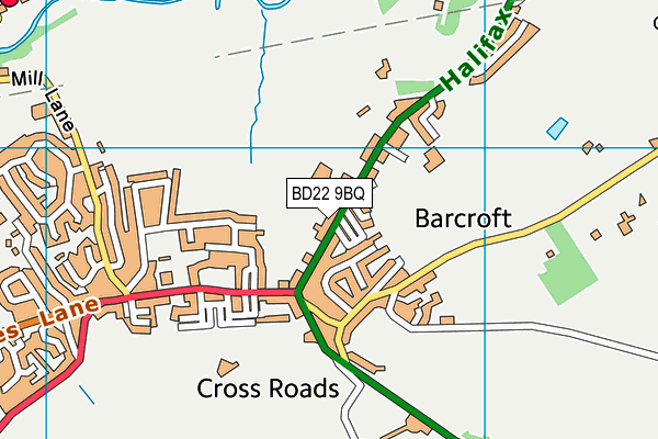 BD22 9BQ map - OS VectorMap District (Ordnance Survey)