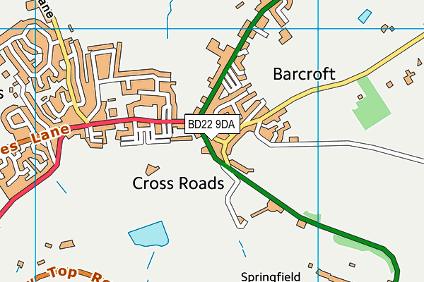 BD22 9DA map - OS VectorMap District (Ordnance Survey)