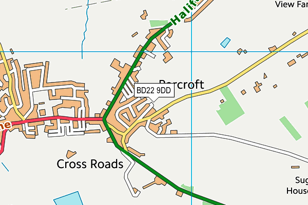 BD22 9DD map - OS VectorMap District (Ordnance Survey)