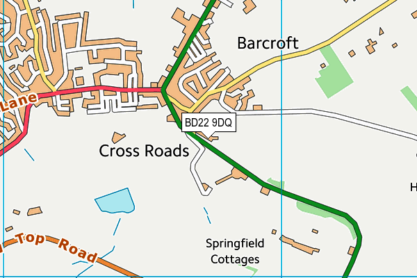 BD22 9DQ map - OS VectorMap District (Ordnance Survey)