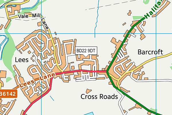 BD22 9DT map - OS VectorMap District (Ordnance Survey)