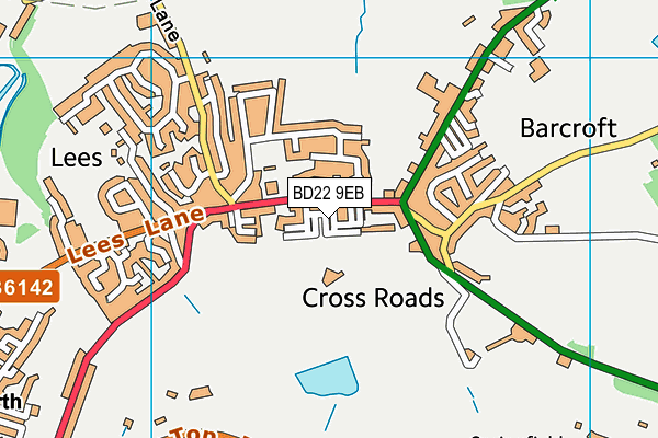 BD22 9EB map - OS VectorMap District (Ordnance Survey)