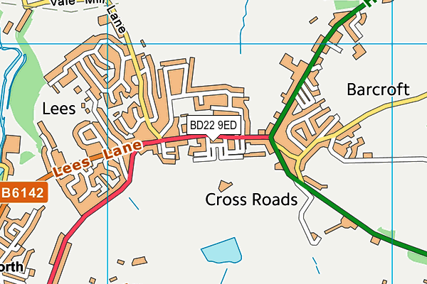 BD22 9ED map - OS VectorMap District (Ordnance Survey)