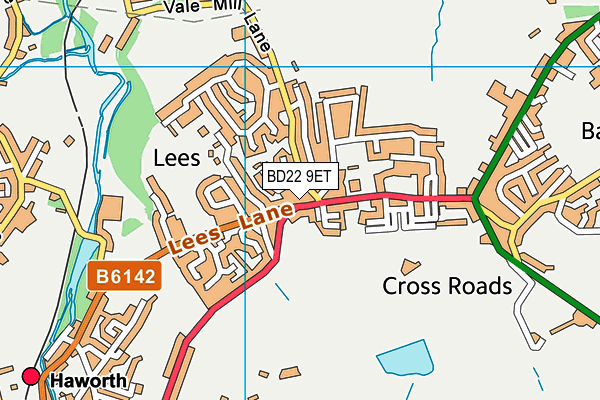 BD22 9ET map - OS VectorMap District (Ordnance Survey)