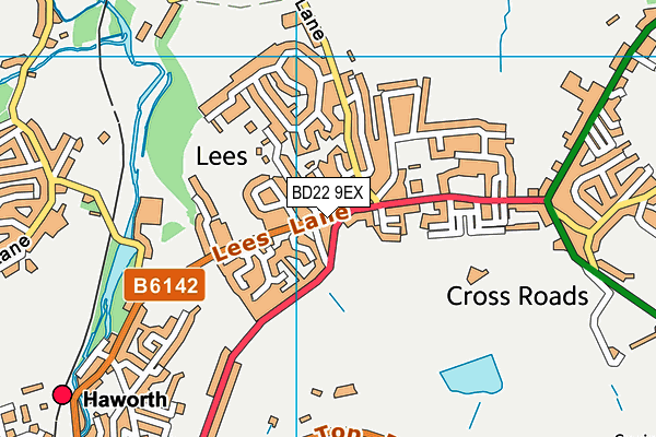 BD22 9EX map - OS VectorMap District (Ordnance Survey)