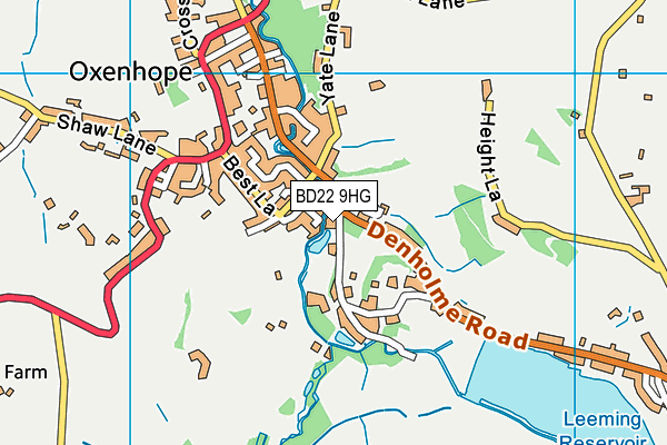 Map of CHARLES COURT MANAGEMENT (OXENHOPE) LIMITED at district scale