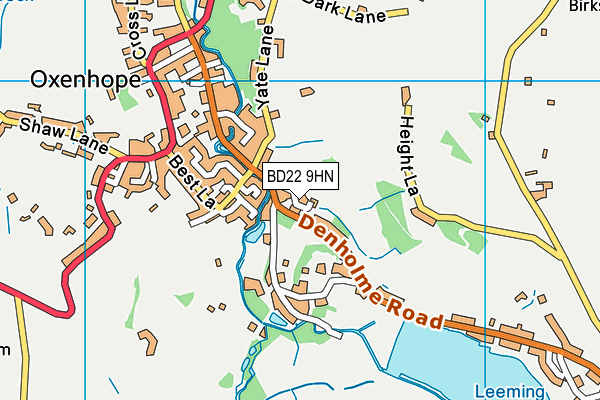 BD22 9HN map - OS VectorMap District (Ordnance Survey)