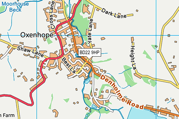 BD22 9HP map - OS VectorMap District (Ordnance Survey)