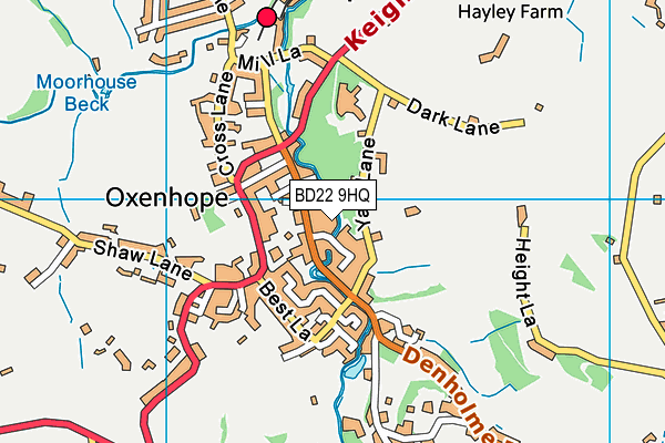 BD22 9HQ map - OS VectorMap District (Ordnance Survey)