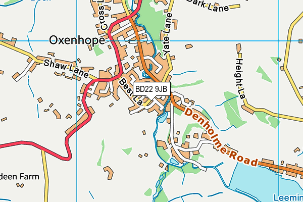 BD22 9JB map - OS VectorMap District (Ordnance Survey)