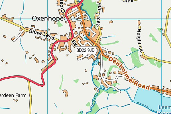 BD22 9JD map - OS VectorMap District (Ordnance Survey)