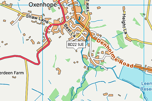 BD22 9JE map - OS VectorMap District (Ordnance Survey)