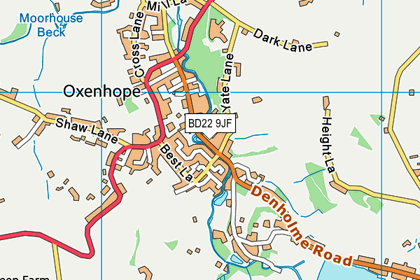 BD22 9JF map - OS VectorMap District (Ordnance Survey)