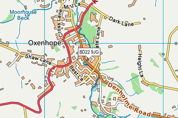 BD22 9JG map - OS VectorMap District (Ordnance Survey)