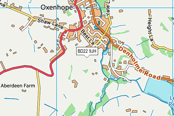 BD22 9JH map - OS VectorMap District (Ordnance Survey)