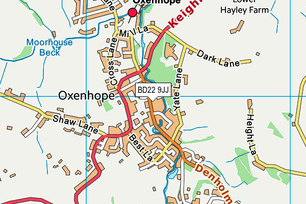 BD22 9JJ map - OS VectorMap District (Ordnance Survey)