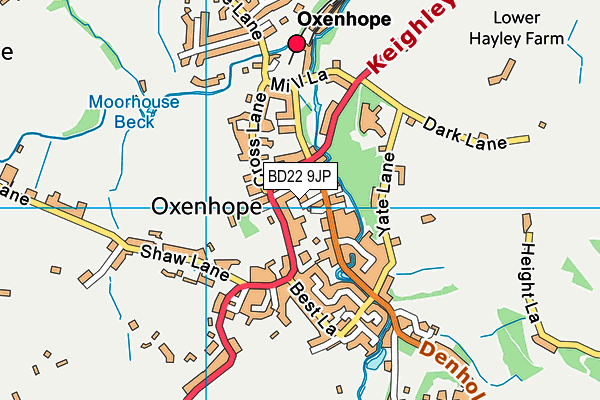 BD22 9JP map - OS VectorMap District (Ordnance Survey)