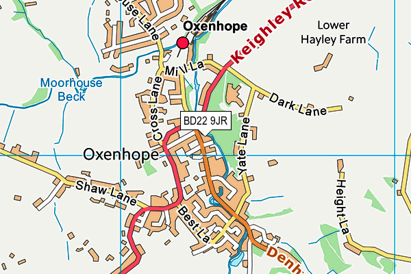 BD22 9JR map - OS VectorMap District (Ordnance Survey)