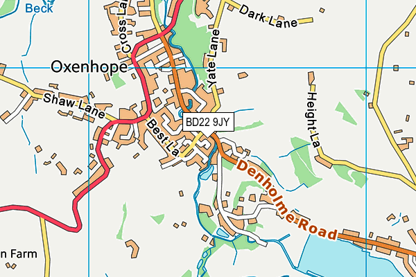 BD22 9JY map - OS VectorMap District (Ordnance Survey)