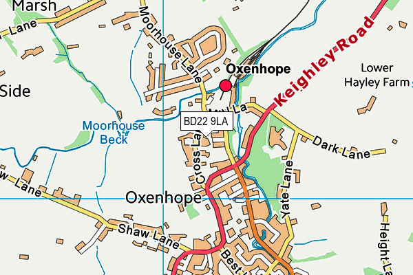 BD22 9LA map - OS VectorMap District (Ordnance Survey)