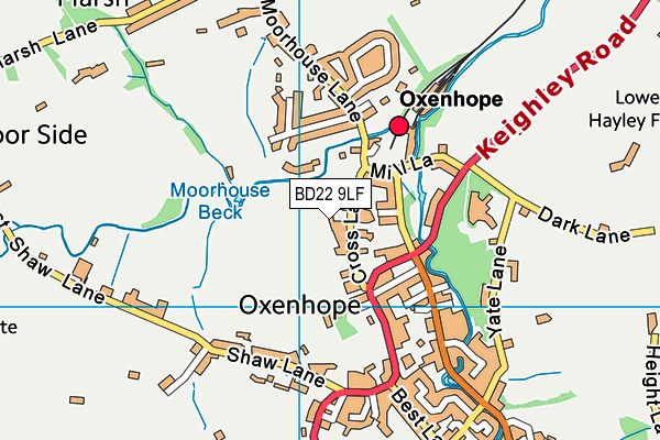 BD22 9LF map - OS VectorMap District (Ordnance Survey)