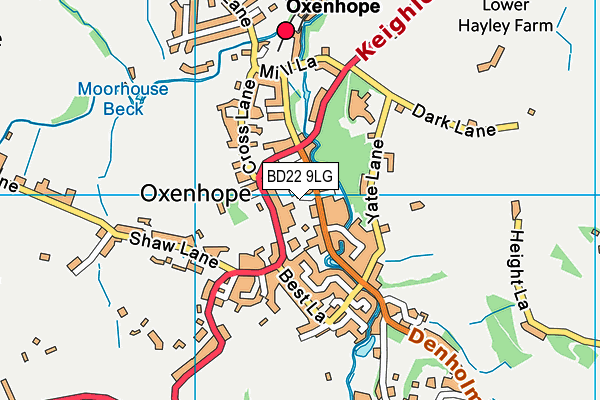 BD22 9LG map - OS VectorMap District (Ordnance Survey)