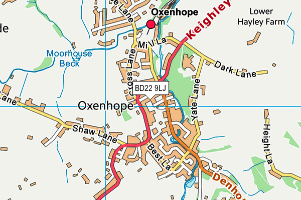 BD22 9LJ map - OS VectorMap District (Ordnance Survey)