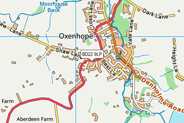 BD22 9LP map - OS VectorMap District (Ordnance Survey)