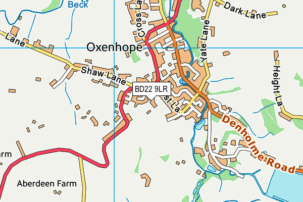 BD22 9LR map - OS VectorMap District (Ordnance Survey)