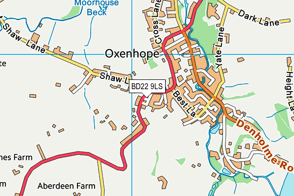 BD22 9LS map - OS VectorMap District (Ordnance Survey)
