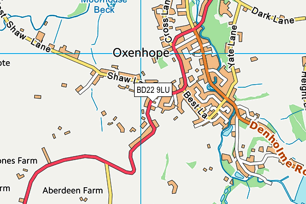 BD22 9LU map - OS VectorMap District (Ordnance Survey)
