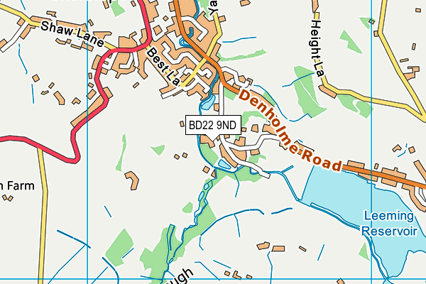 BD22 9ND map - OS VectorMap District (Ordnance Survey)