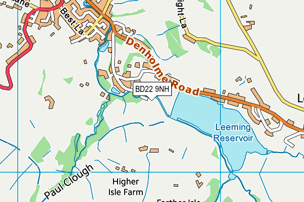 BD22 9NH map - OS VectorMap District (Ordnance Survey)