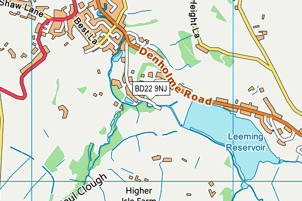 BD22 9NJ map - OS VectorMap District (Ordnance Survey)