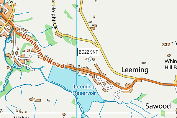 BD22 9NT map - OS VectorMap District (Ordnance Survey)