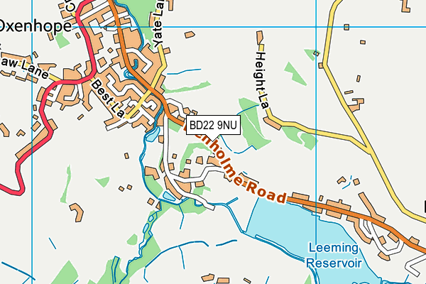 BD22 9NU map - OS VectorMap District (Ordnance Survey)