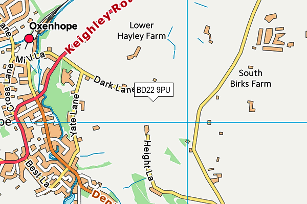 BD22 9PU map - OS VectorMap District (Ordnance Survey)