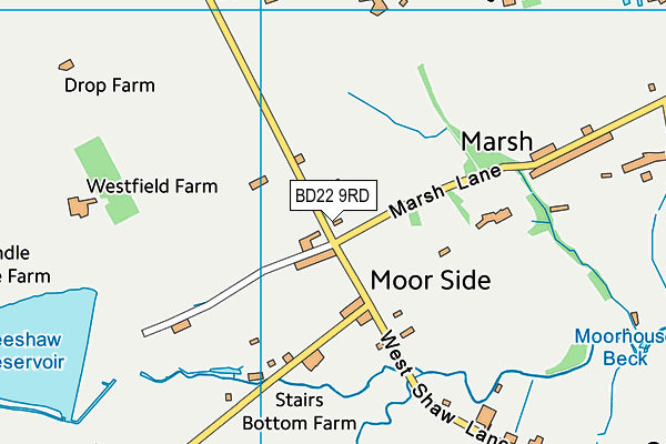 BD22 9RD map - OS VectorMap District (Ordnance Survey)