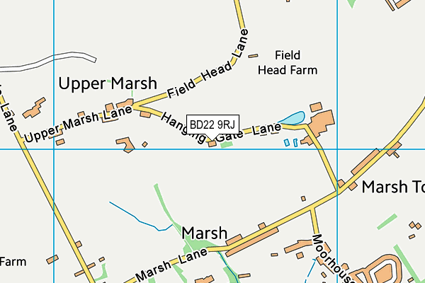 BD22 9RJ map - OS VectorMap District (Ordnance Survey)