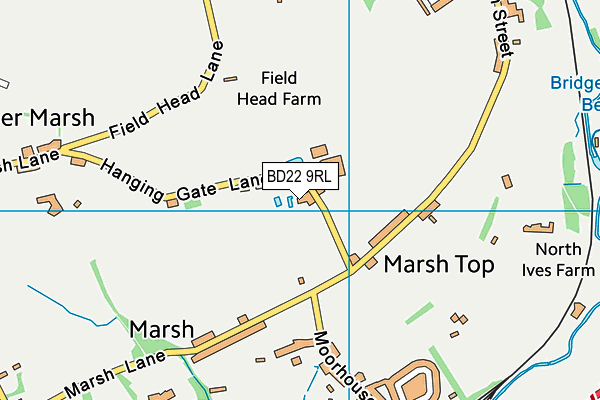 BD22 9RL map - OS VectorMap District (Ordnance Survey)