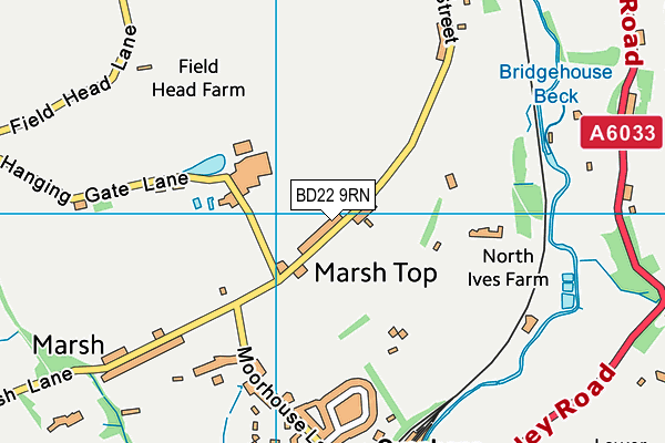 BD22 9RN map - OS VectorMap District (Ordnance Survey)