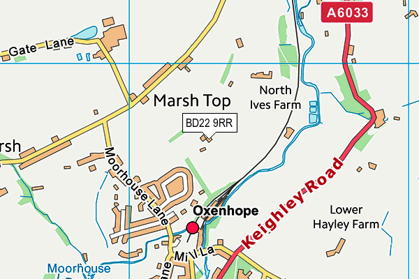 BD22 9RR map - OS VectorMap District (Ordnance Survey)
