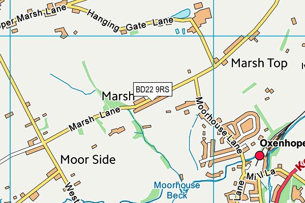 BD22 9RS map - OS VectorMap District (Ordnance Survey)