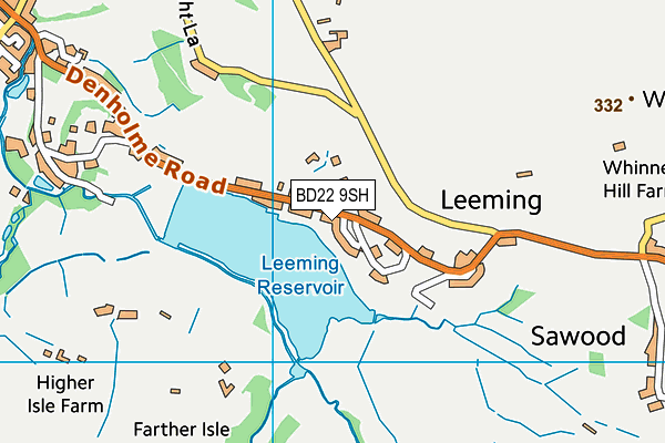 BD22 9SH map - OS VectorMap District (Ordnance Survey)