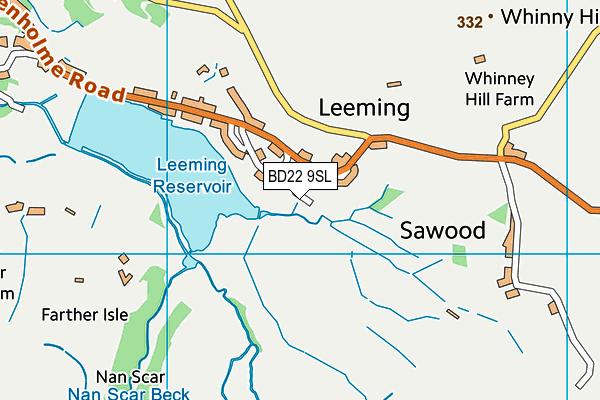 BD22 9SL map - OS VectorMap District (Ordnance Survey)