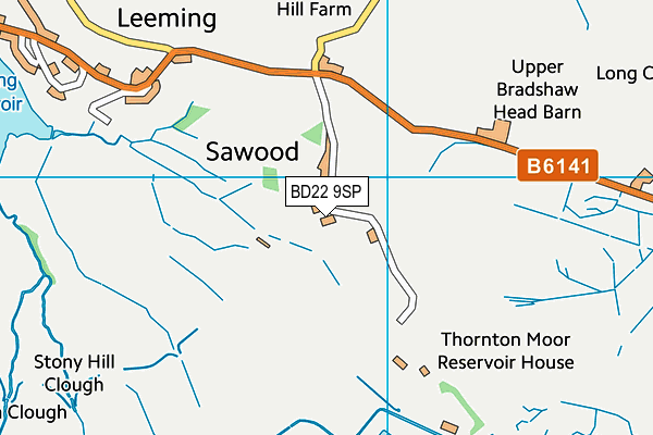 BD22 9SP map - OS VectorMap District (Ordnance Survey)