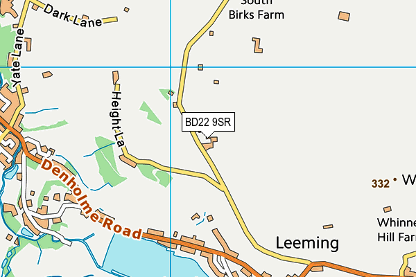 BD22 9SR map - OS VectorMap District (Ordnance Survey)