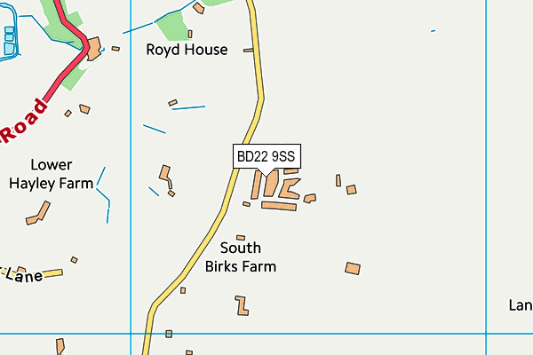 BD22 9SS map - OS VectorMap District (Ordnance Survey)