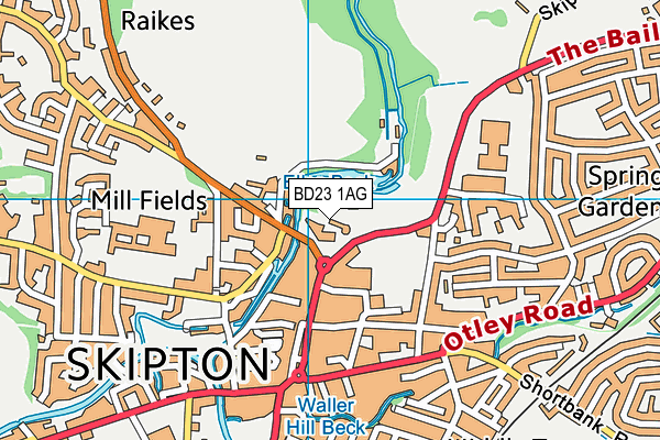 BD23 1AG map - OS VectorMap District (Ordnance Survey)