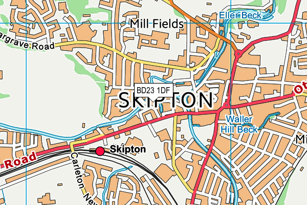 BD23 1DF map - OS VectorMap District (Ordnance Survey)